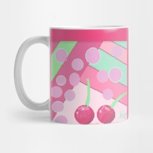 Pixel pink Cherries Mug